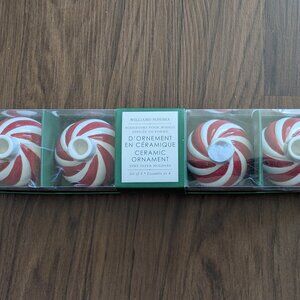 Williams-Sonoma Ceramic Ornament Tiny Taper Holders Set of 4